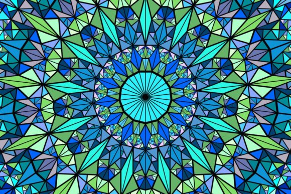 Download Triangle Mosaic Mandala Background - Mandala Collection