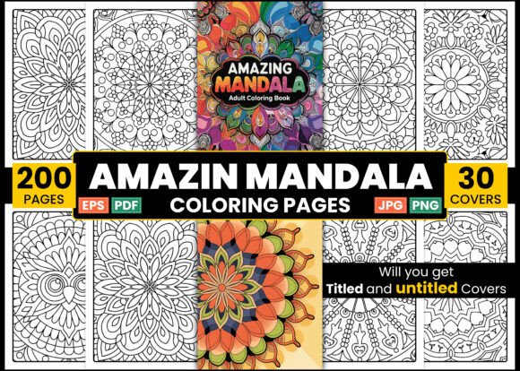 Download Amazing Mandala Adult Coloring Book - Premium Bundle