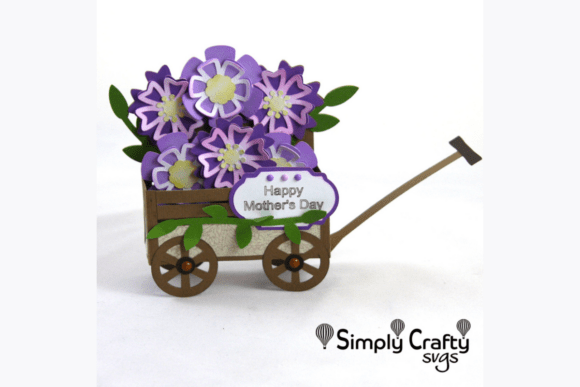 Download Wagon of Flowers Box Card SVG - Car Collection