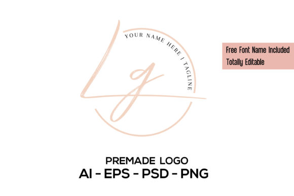 Download Premade Logo, Initials Feminine Logo - Feminine Collection