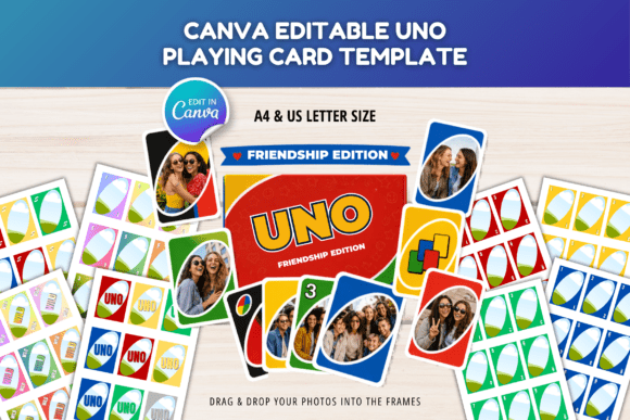 Download UNO Game Card Canva Editable Template - Car Collection