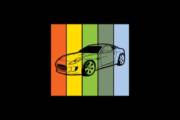 Download Illustration of Car with Colorful Design - Car Collection