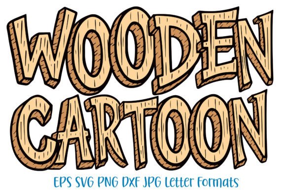Download Wooden Cartoon Letters Doodle Font PNG - Car Collection