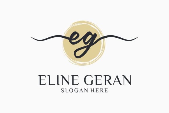 Download Letter E G Handwritten Feminine Logo - Feminine Collection