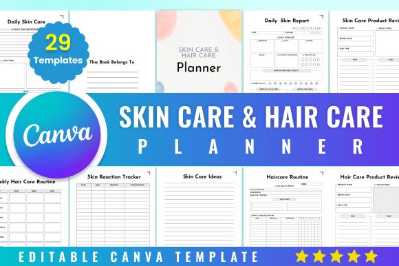 Download Editable Skin Care &amp; Hair Care Planner - Car Collection