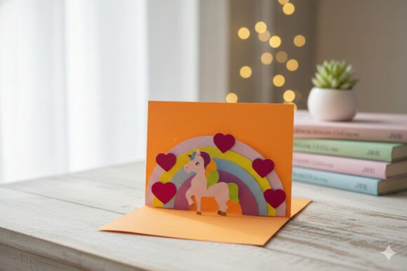 Download Pop-up Card - Unicorn and Rainbow - Car Collection
