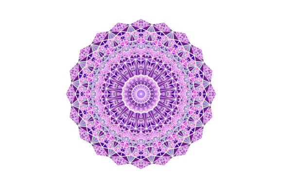 Download Round Ornate Triangle Mosaic Mandala - Mandala Collection