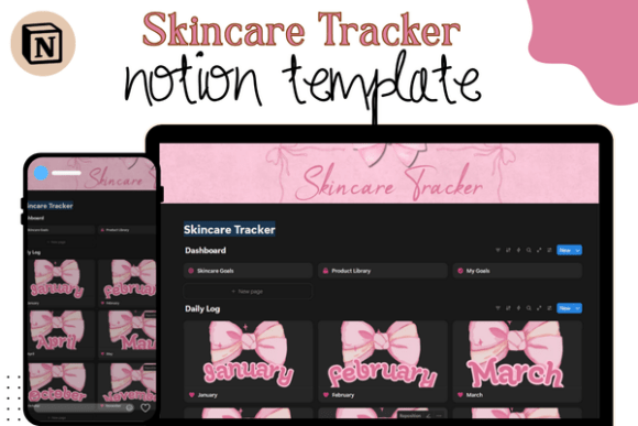 Download Skincare Tracker Notion Template - Car Collection