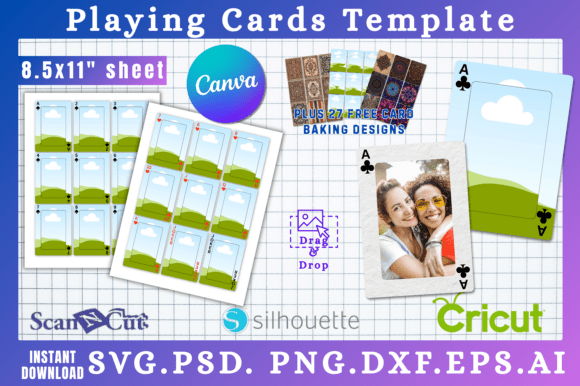 Download Pocker Playing Card Deck SVG Templates 1 - Car Collection