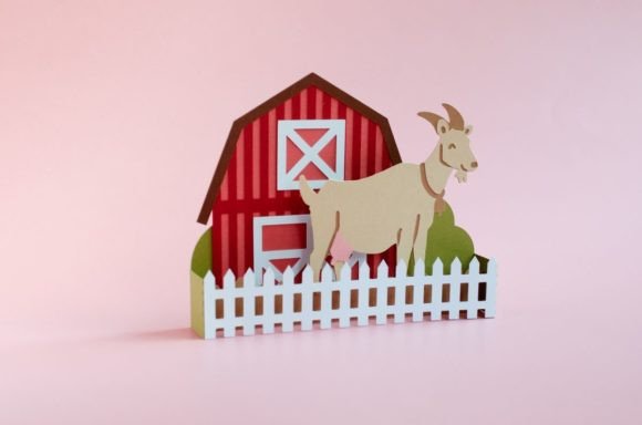 Download Goat Barn Pop Up Box Card - Car Collection