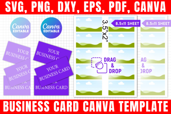 Download Business Card Canva Template SVG - Car Collection