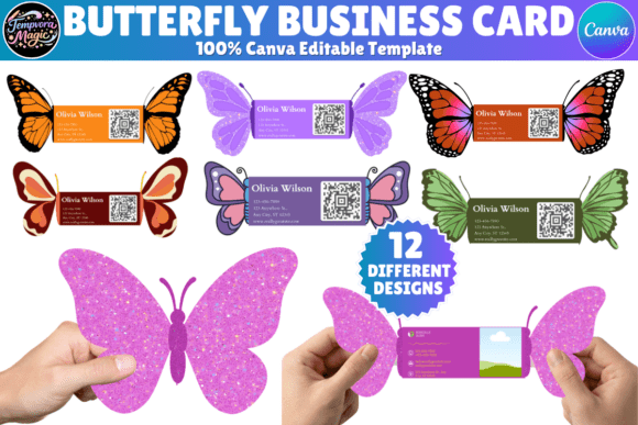 Download Butterfly Shaped Business Card Template - Car Collection